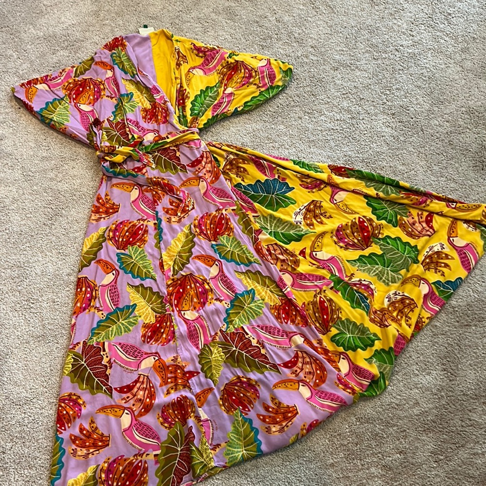 FARM rip wrap dress